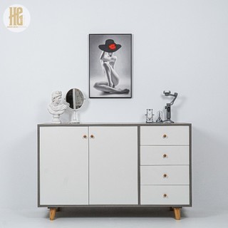 Tủ gỗ đa năng, tủ quần áo gỗ MDF nhập khẩu được sản xuất bởi HG Interior