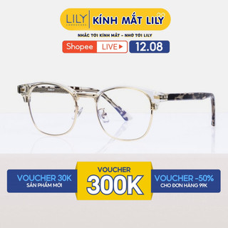 Gọng kính mắt cận thời trang nam nữ William cao cấp chất liệu nhựa dày dặn màu sắc thời trang