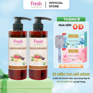Combo 2 chai Dầu gội Fresh Thảo Mộc Dưỡng Sinh - Sạch gàu mềm mượt 480g/chai
