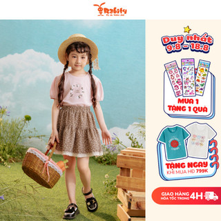 Áo thun bé gái ngắn tay áo phông cho bé gái Rabity 900.025