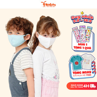 Combo 5 khẩu trang cho bé Rabity 2004 khẩu trang cotton kháng khuẩn cho bé an toàn cho da