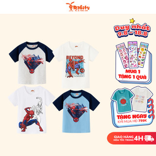 Áo thun bé trai Rabity 5536 áo phông bé trai hình siêu nhân nhện áo người nhện cho bé trai
