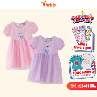 Đầm thô in hình Elsa bé gái Rabity váy elsa dáng xòe tiểu thư váy công chúa elsa cho bé gái 5771