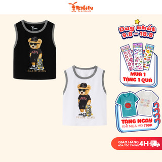 Áo ba lỗ bé trai Spiderman Rabity áo siêu nhân vải cotton mềm mại thoáng mát 5678 áo thun gấu hàn quốc
