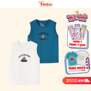 Áo thun bé trai sát nách Rabity họa tiết cá sấu cotton co giãn thoáng mát mặc mùa hè thoải mái cho trẻ em 91002.92229