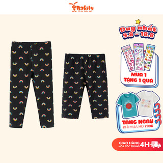 Quần legging lửng cho bé gái Rabity quần cotton co giãn cho bé 9-21kg 92556