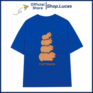 Áo Thun Hoạt Hình CAPYBARA Chuột Lang Chảy Nước Mũi Unisex Nam Nữ Hot Trend HT
