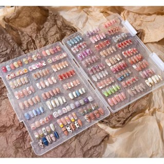Hộp đựng móng mẫu nail box, Bảng trưng bày móng mẫu Hộp đựng nail box trong suốt trưng bày móng