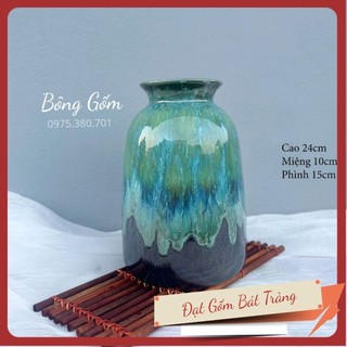 Lọ hoa - bình cắm hoa men hỏa biến gốm sứ Bát Tràng