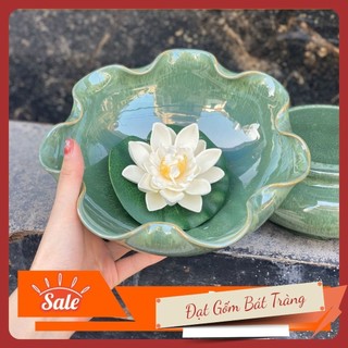 Bát Sen Bát Thả Hoa - Bát Sen thả hoa tắm Phật - Bát minh đường tụ thủy men hỏa biến Gốm Sứ Bát Tràng