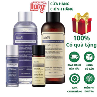  Toner klairs chính hãng nước hoa hồng klairs Supple Preparation Dưỡng Ẩm Da không mùi có mùi 180ml 