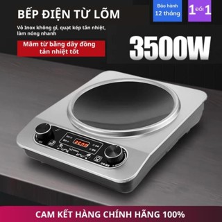 Bếp Điện Từ Mặt Lõm Công Suất Lớn 3500W - Nấu Cực Nhanh, Có Hẹn Giờ Tắt - An Toàn Tiết Kiệm Điện - TM-02