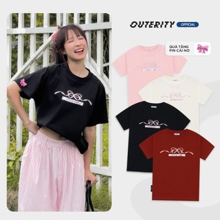 Áo Thun Baby Tee Outerity Bow Tie Thêu Nơ / Unisex Local Brand 2024 Gonz.brand