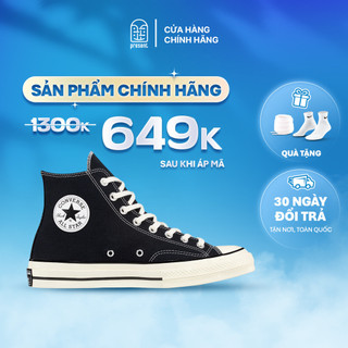 Giày Converse chuck 1970s cao cổ màu đen, converse 1970s real fullbox Present Original Sneakers