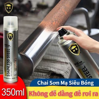 Sơn bạc mạ crom td sơn xịt mạ chrome sáng bóng 350ml - chai sơn mạ siêu bóng-sơn xe mạ bạc bóng xe