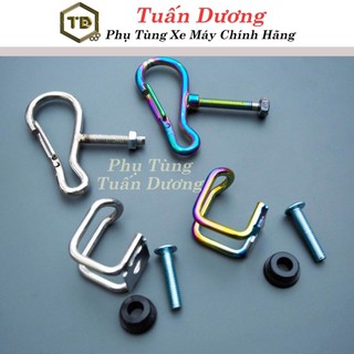 Móc Treo Đồ TD Lắp Xe Máy Dày Dặn Cực Chắc Chắn [ Full Phụ Kiện ] - Móc Inox Các Loại Có 7 Màu Titan Lắp Các Dòng Xe Máy