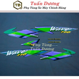  Bộ Tem Wave Thái 110cc Xanh Nhớt   HÀNG CAO CẤP   Decal Tem Dán Xe Wave Nhỏ Wave Alpha  Wave Thái 
