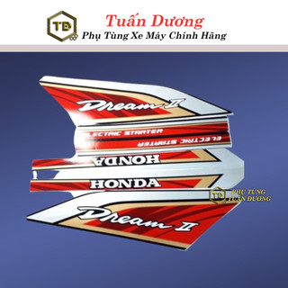 Tem Lửa Xe DREAM Hàng Cao Cấp 3 Lớp Dày Dặn [ Chống Nước ] , Tem Hàng Đẹp Lắp Dream Thái Và Dream Việt Các Đời