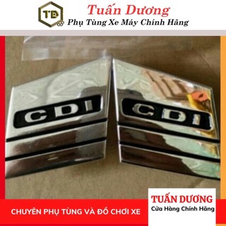 Chữ CDI bắt dải yếm xe DREAM [ LOẠI ĐẸP ] Tem CDI mạ crom lắp cho xe dream các đời - CDI gắn lưỡi trâu dream