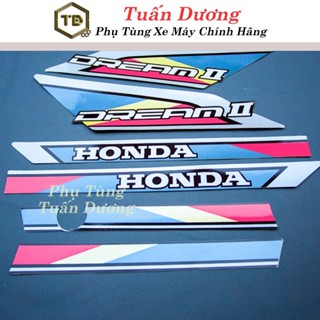 Tem Dream Thái Hồng TD Gắn Dream Hàng Cao Cấp [ Tem 3 Lớp ] - Tem Dán Xe Dream Thái, Việt Cao Cấp