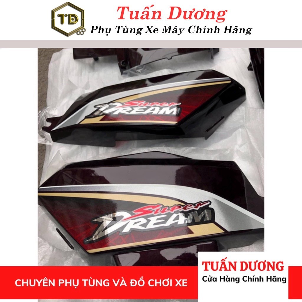 Dàn Áo Xe Dream Hàng Honda CHÍNH HÃNG Tặng Tem 3 Lớp - Bộ Vỏ Bộ Nhựa Xe Lắp Dream Thái, Việt Các Đời