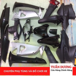 ( ĐÃ ẨN )[ LOẠI ĐẸP ] Bộ nhựa -dàn áo xe Wave 100 Màu Đen  ( TẶNG KÈM TEM 3 LỚP XỊN ),Vỏ xe WAVE A, Wave S ,Wave RS