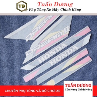 Tem xe DREAM thái Hồng kèm tem thông số [ LOẠI ĐẸP ] Tem hàng đẹp lắp được cả dream thái và dream việt các đời