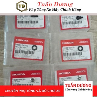 Bộ ốc bắt chắn bùn sau chính hãng Honda lắp cho dream và wave honda các loại -đẹp như zin 100%
