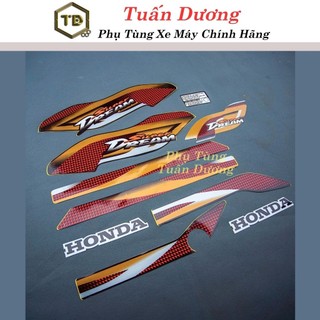 Trọn Bộ Tem Rời TD 3 Lớp Dán Xe Máy Super Dream 2004 Caro, Tem Hàng Đẹp Lắp Dream Thái Dream Việt Các Đời