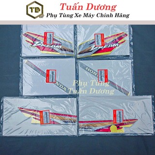 Bộ Tem Super Dream Đời Đầu Hàng Honda Trọn Bộ [ Chính Hãng ], Tem Hàng Đẹp Lắp Được Cả Dream Thái Và Dream Việt Các Đời