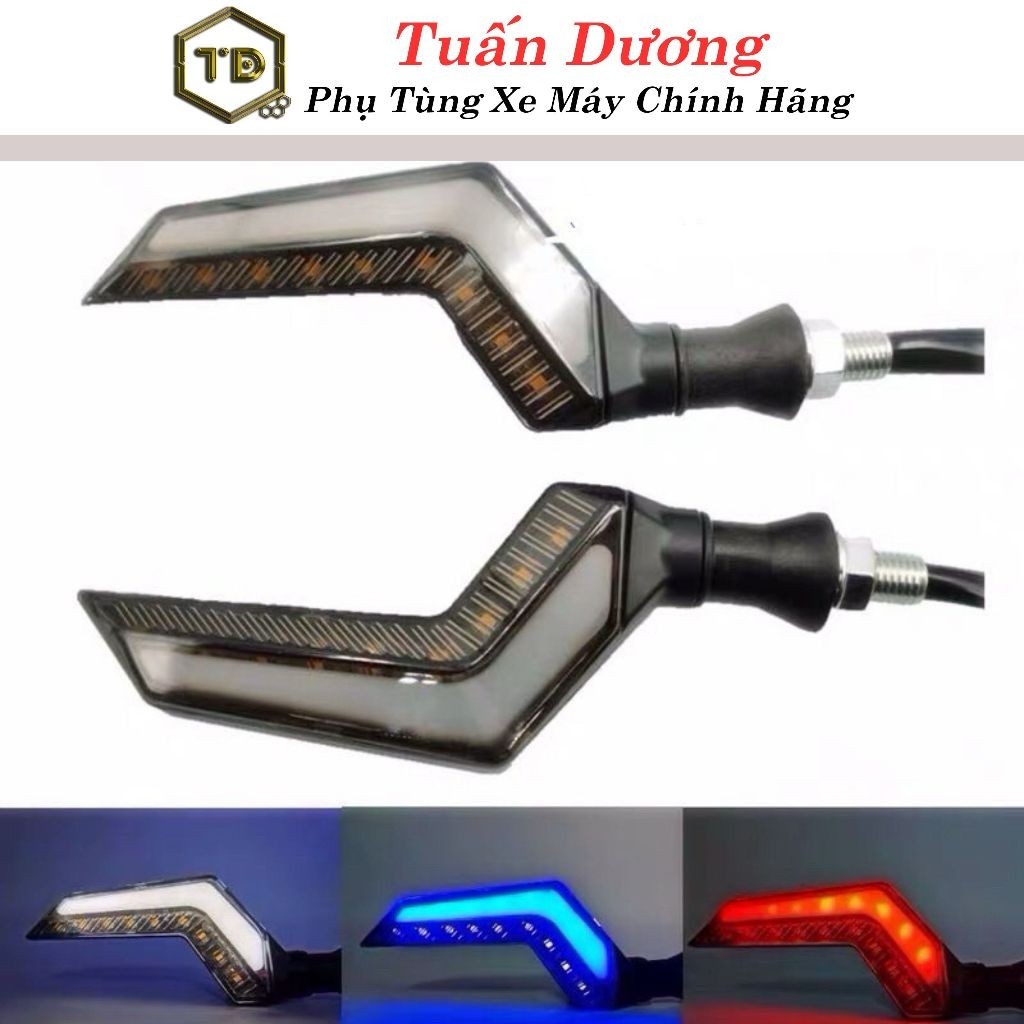 Xi Nhan Chữ Z Led Đuổi Audi TD Lắp Xe Máy, Xe Điện Bền Bỉ 12V - Cụm Xi Nhan Xe Máy Cao Cấp