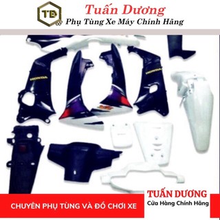 [ LOẠI ĐẸP ] Dàn Áo - Bộ Nhựa Xe Wave ZX - Wave Alpha Trắng -Bộ Vỏ Xe Wave CÔNG TỬ Lắp Cho Tất Cả các dòng xe tương tự