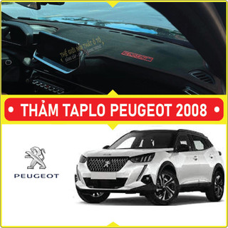 Thảm taplo Peugeot 2008 da carbon, da vân gỗ đen, nhung cừu cao cấp