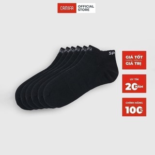 Tất cố ngắn nam CANIFA cotton set 3 đôi đen trắng - 8AX21A007