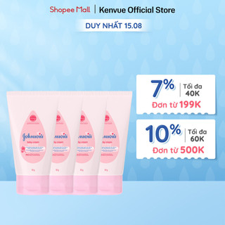 Combo 4 Kem dưỡng da chứa cúc La Mã Johnson's Baby Cream 50g