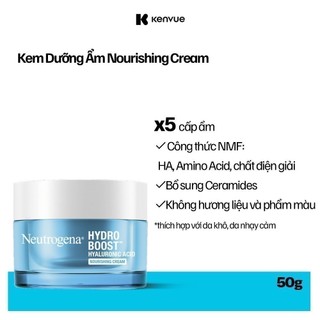 Kem dưỡng ẩm cấp nước cho da khô Neutrogena Hydro Boost Hyaluronic Acid Nourishing Cream 50g