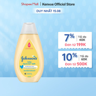 Sữa tắm gội toàn thân Johnson's Top-to-toe 200ml