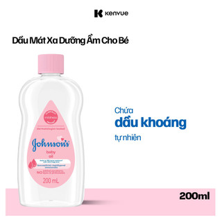 Dầu mát xa dưỡng ẩm Johnson's baby oil pink 200ml - 100980003