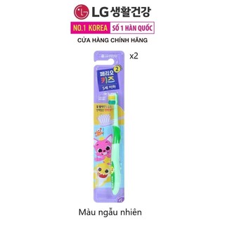 Combo 4 Bàn chải đánh răng trẻ em Perioe Pinkfong Hàn Quốc Step 2 - màu ngẫu nhiên