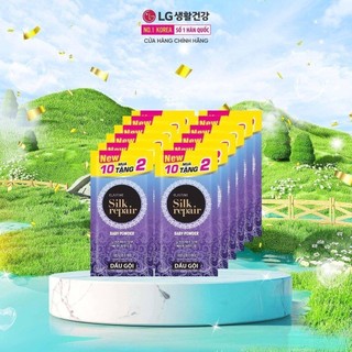 12 gói dầu gội chăm sóc tóc Elastine Silk Repair hương Phấn em bé - 6ml/gói