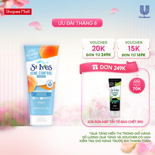 Sữa rửa mặt tẩy tế bào chết ngừa mụn St.Ives chiết xuất Trái Mơ 170g
