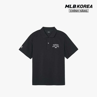 Mlb - áo polo unisex cổ bẻ tay ngắn varsity over new york yankees 3apqv0243-50bks