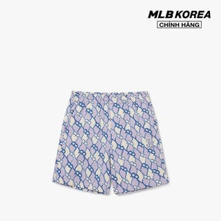 Mlb - quần shorts unisex ống rộng argyle monogram pattern 5 3aspm0333-43crs
