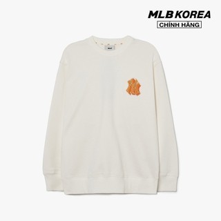 Mlb - áo sweatshirt unisex tay dài cube monogram big logo 3amtm0131-50crs