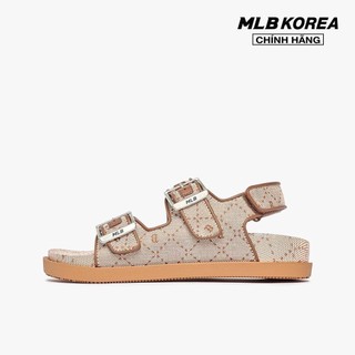Mlb - giày sandals unisex đế thấp quai ngang jacquard diamond monogram 3asdcsj33-43bgs