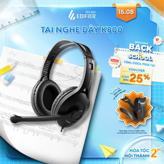 Tai nghe chụp tai có mic EDIFIER USB K800 | Chống ồn | Chân cắm USB | Kích thước gọn nhẹ | Bảo hành 12 tháng