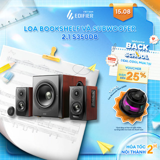 Bộ loa không dây bluetooth edifier 2.0 s350db | công suất 150w | qualcomm® aptx™ hd | bảo hành 12 tháng