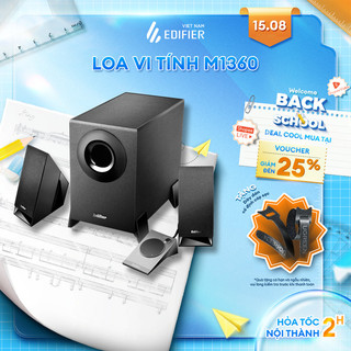 Loa 2.1 vi tính EDIFIER M1360 | Có bảng điều khiên rời | Âm thanh sắc nét | Vỏ gỗ MDF chống dội âm | Bảo hành 12 tháng