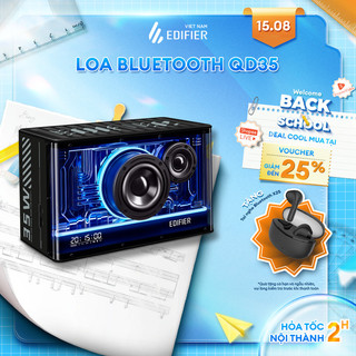 Loa bluetooth 5.3 edifier qd35 decor | công suất 40w | chipset dsp | công nghệ sạc gan | chính hãng - bảo hành 12 tháng