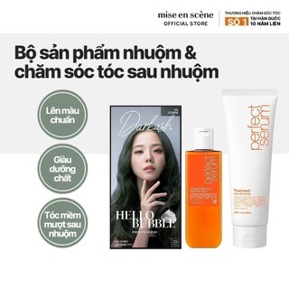 Bộ sản phẩm nhuộm và chăm sóc tóc sau nhuộm mise en scene dưỡng tóc, hạn chế hư tổn, tóc lên màu chuẩn